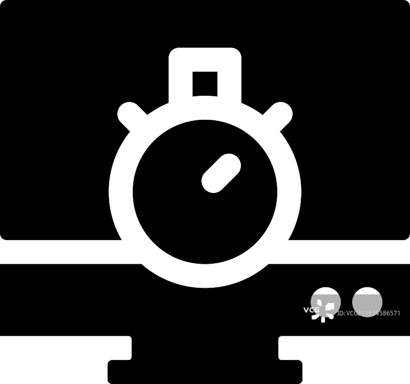 圆形填充的计时器图标图片素材