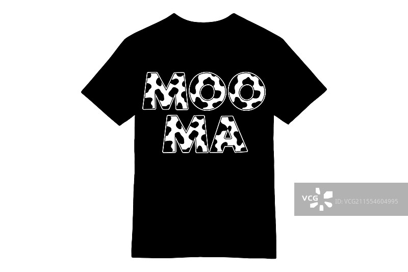 牛奶牛图案3D T恤设计图片素材