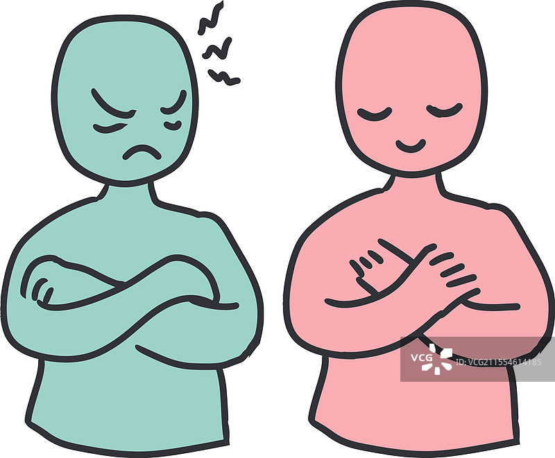 情感对立：烦恼与宁静的艺术图片素材