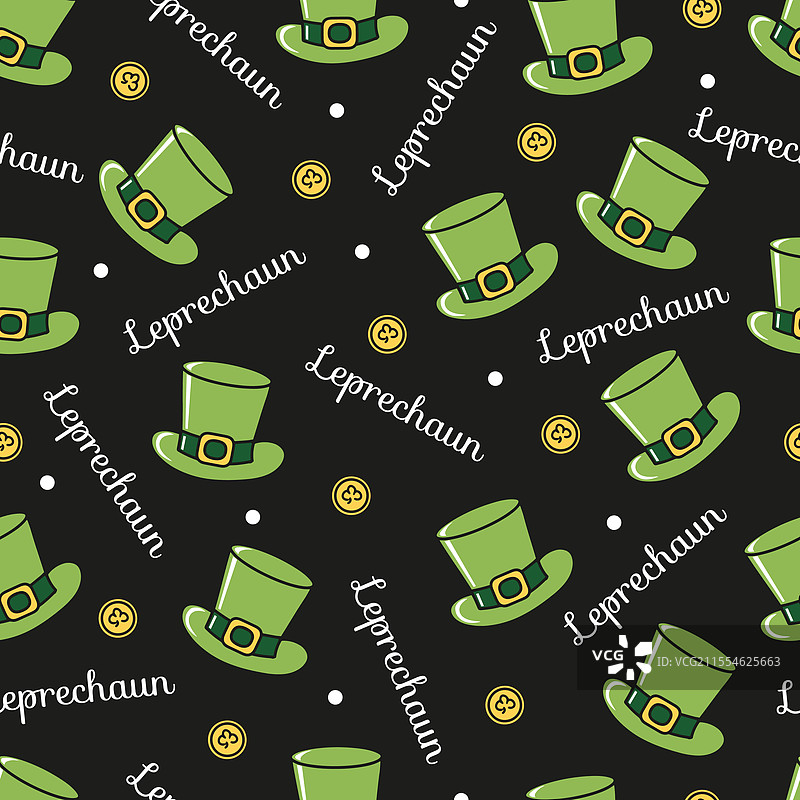 节日的圣帕特里克节与小精灵帽子图片素材