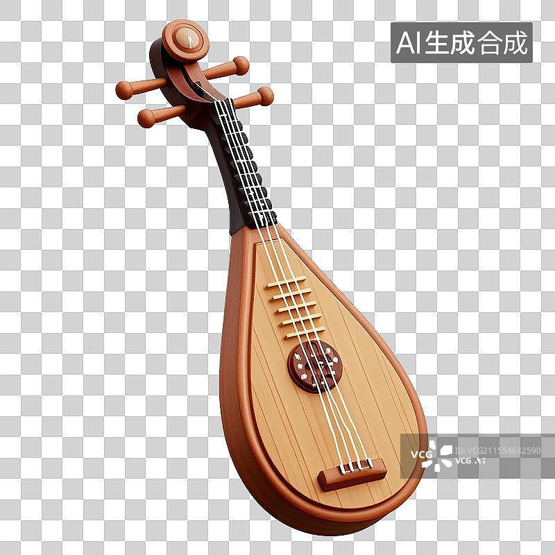 【AI数字艺术】免抠元素一把3D卡通弦乐乐器图片素材