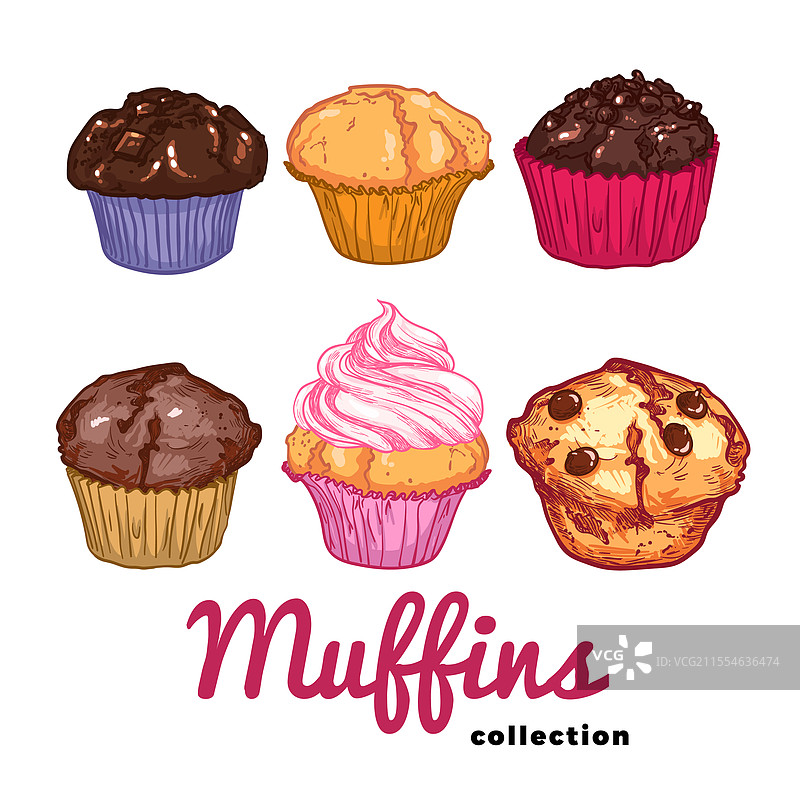 手绘松饼图片素材