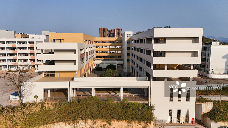 郁南县西江中学新建教学楼落成图片素材