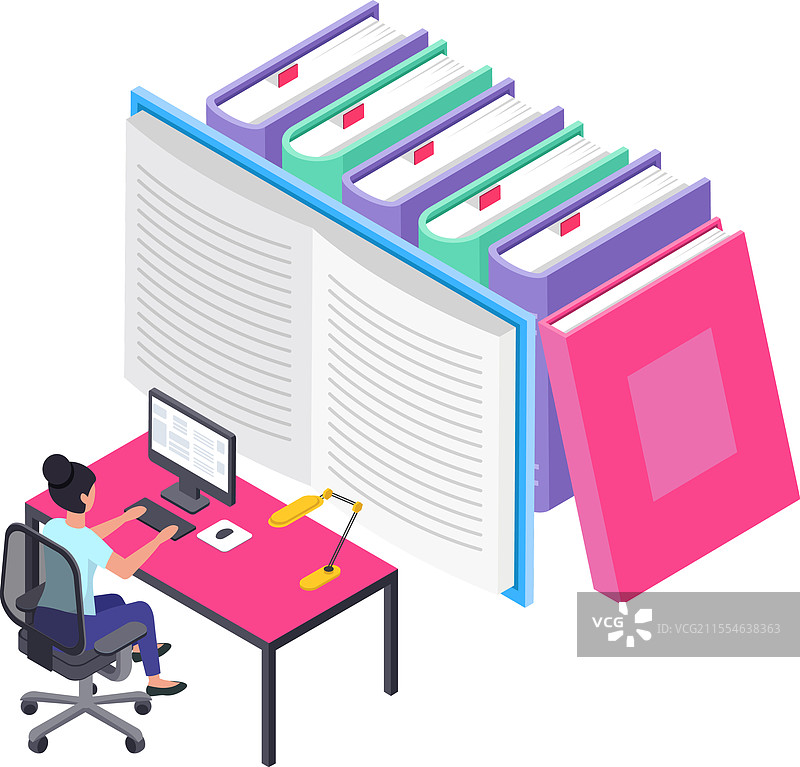 办公室工作人员坐在桌子前与...互动图片素材