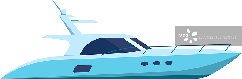 以极简风格描绘的优雅游艇图片素材