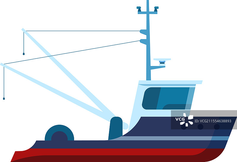 风格化的渔船图片素材