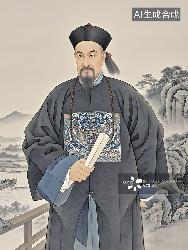 【AI数字艺术】历史名人画像林则徐图片素材