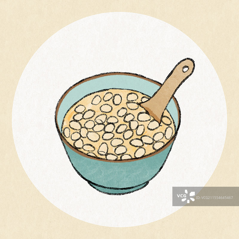 福建泉州美食国风插画-花生汤图片素材