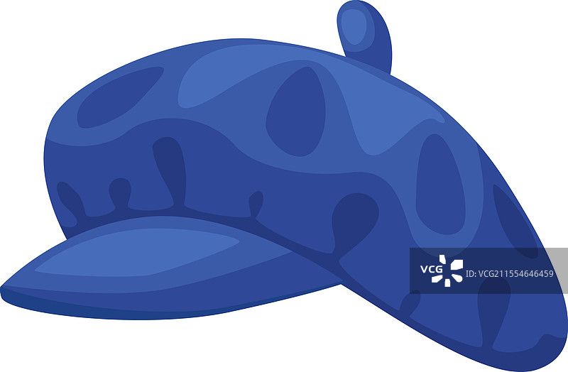 经典蓝色新闻帽，带有前檐图片素材