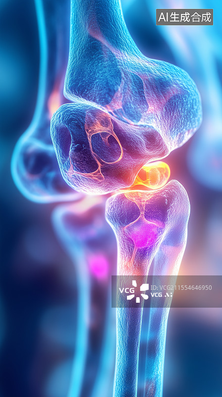 【AI数字艺术】骨骼关节透视图图片素材