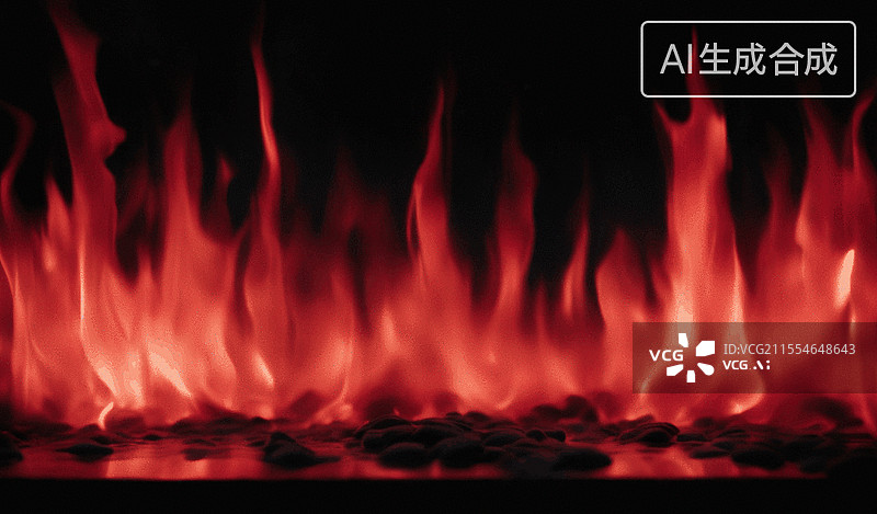 【AI数字艺术】火焰燃烧图片素材
