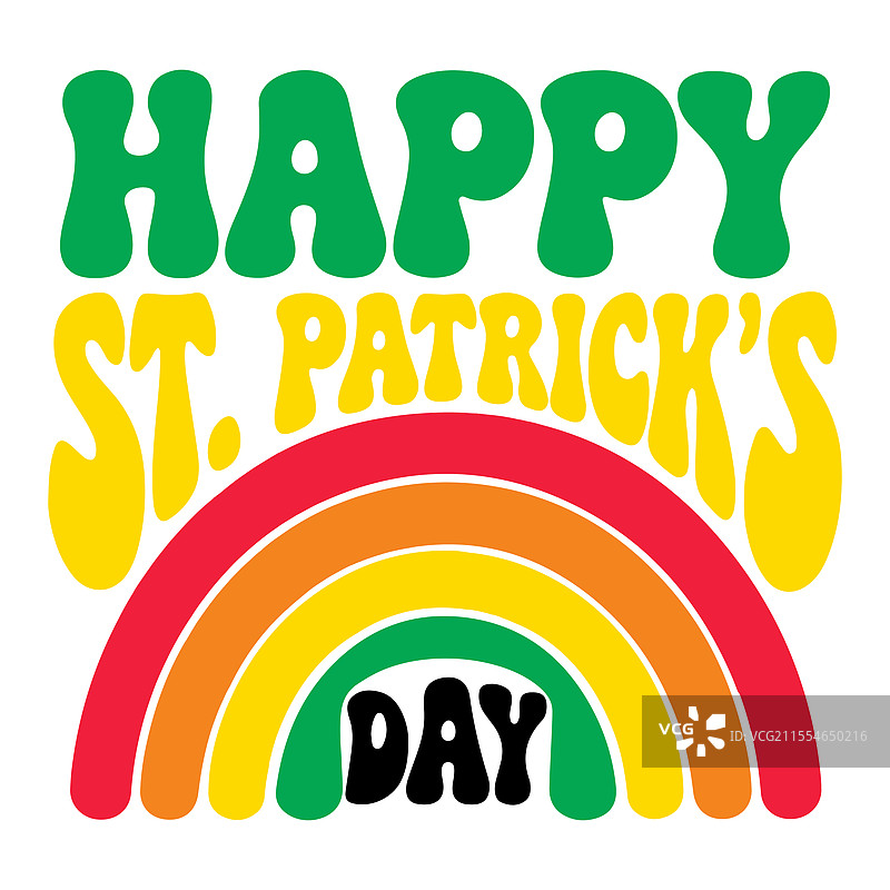 圣帕特里克节排版T恤图片素材