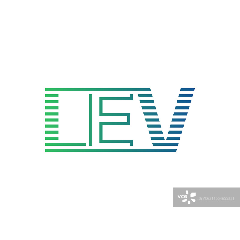 现代的LEV字母标志设计，极简风格图片素材