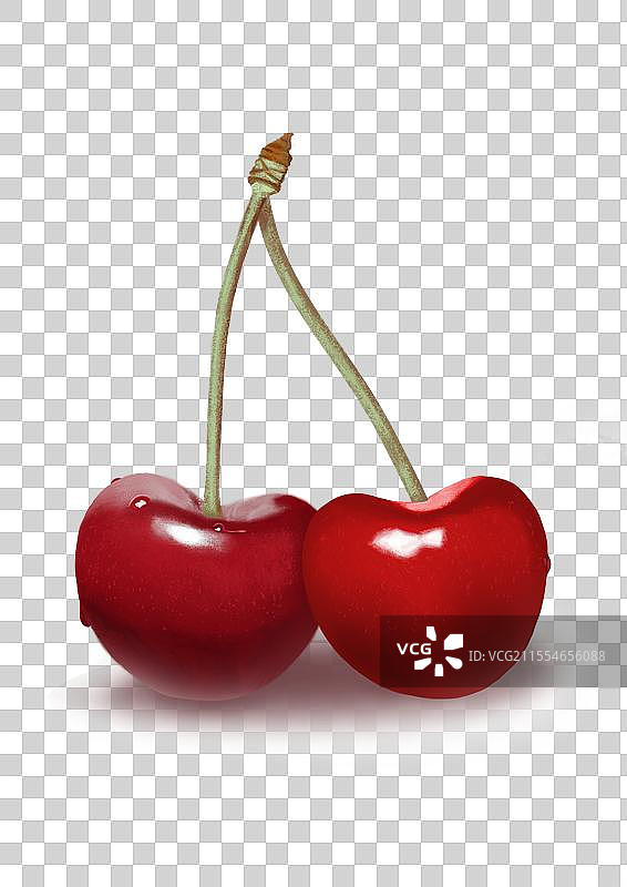 写实插画元素樱桃图片素材