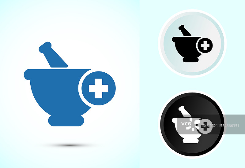 药房标志的研钵和杵图标设计图片素材