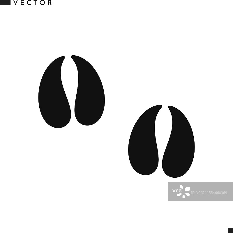 德克萨斯长角牛的脚印轮廓图片素材