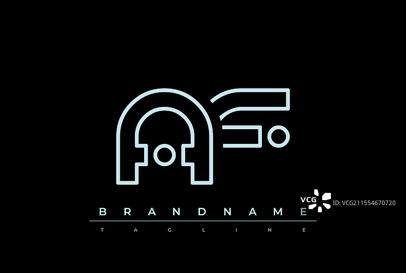 AF科技字母标志模板图片素材