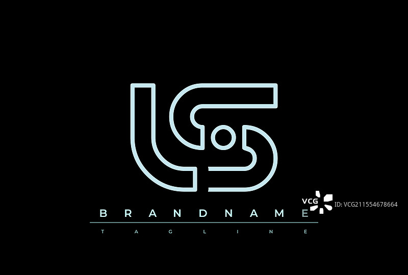 LS科技字母标志模板图片素材