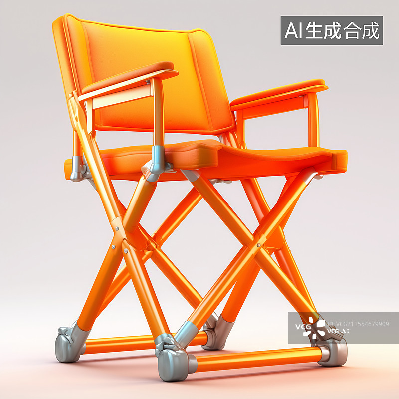 【AI数字艺术】电影片场椅子插画图片素材