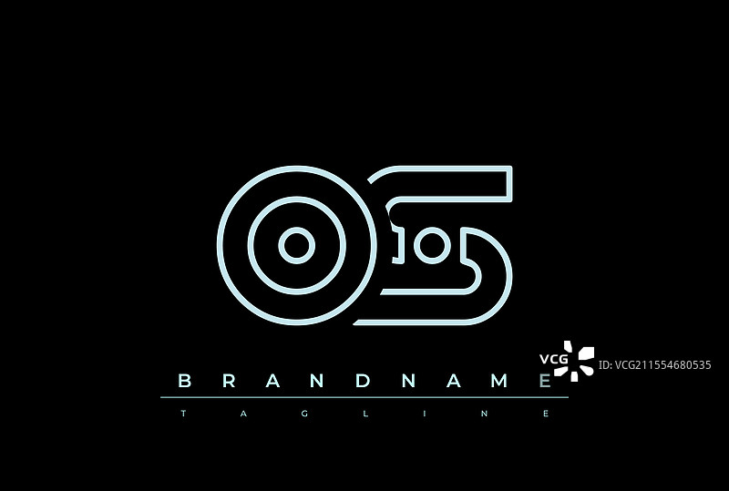 操作系统技术字母标志模板图片素材