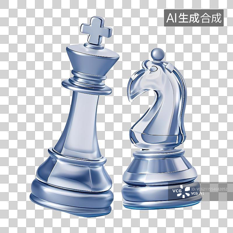 【AI数字艺术】3D卡通国际象棋棋子图片素材