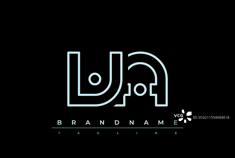 VA科技字母标志模板图片素材