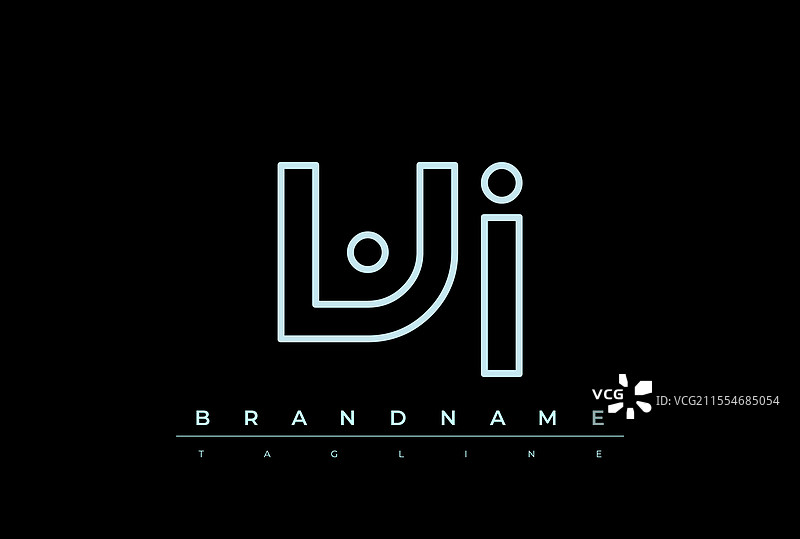 vj科技字母标志模板图片素材