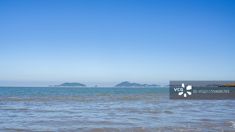 浙江舟山普陀山风景区百步沙图片素材
