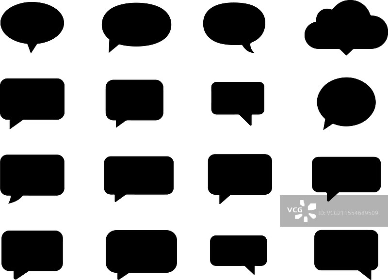 对话框轮廓集图片素材