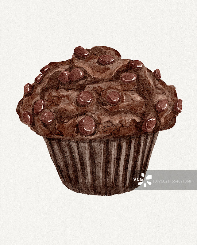 烘焙食物系仿水彩手绘图片素材