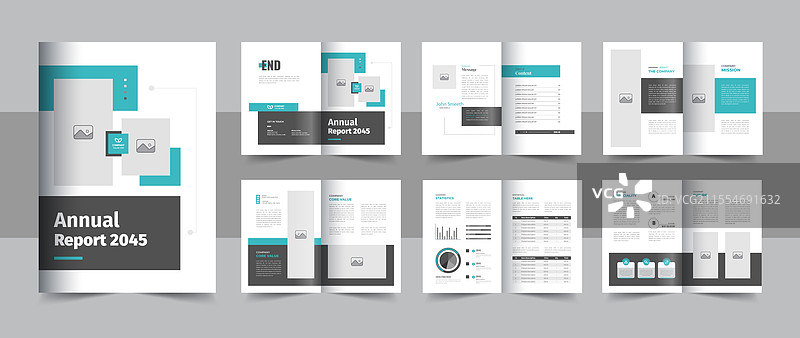 企业年度报告宣传册设计布局图片素材