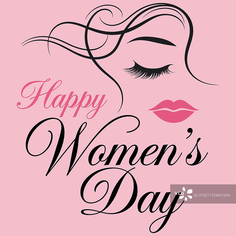 优雅的女性节单色设计图片素材