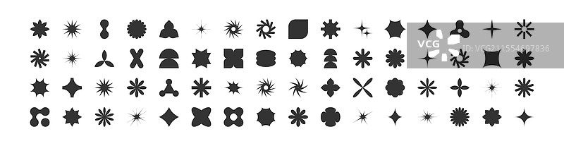 后现代几何抽象形状复古设计图片素材
