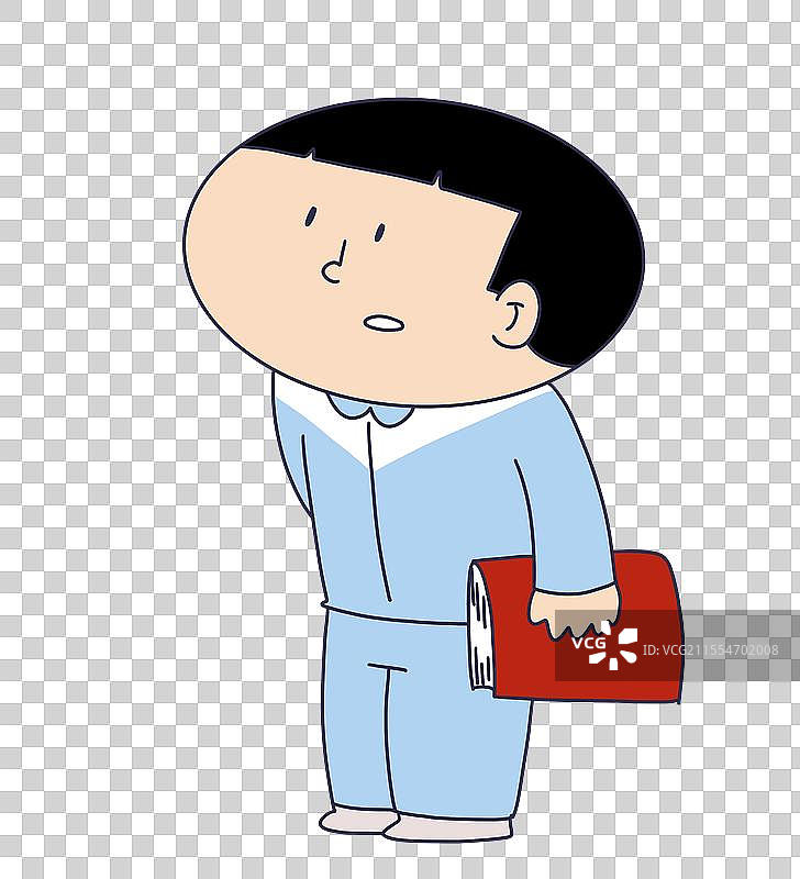 拿着书籍的穿校服学生图片素材