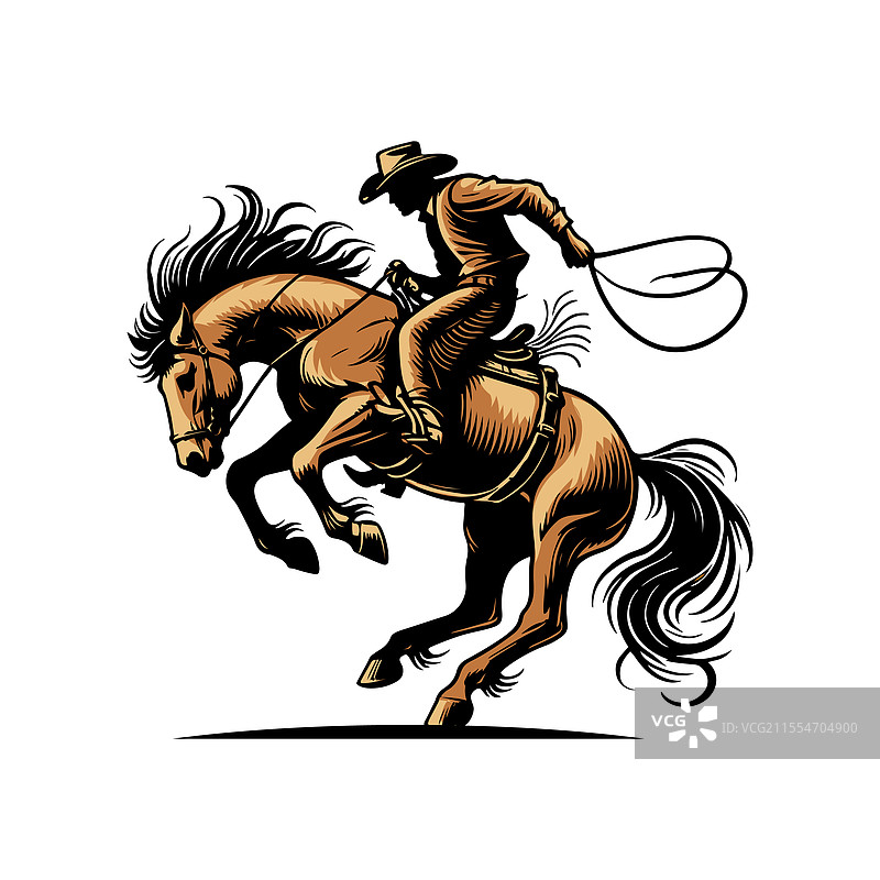 牛仔骑马翻腾图片素材