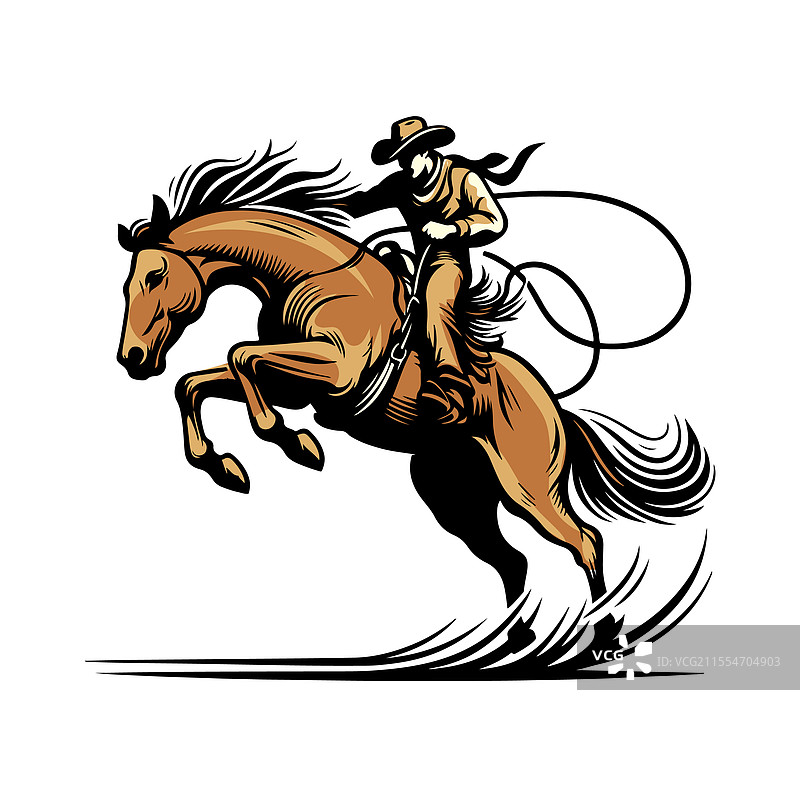 牛仔骑马翻腾图片素材