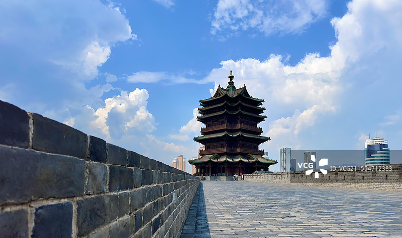 山西大同古城城墙图片素材