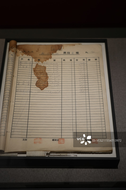 1937年11月30日山西榆次晋华纺织厂给八路军供给部三环灰色绒毯7000条登记册图片素材