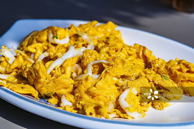 银鱼炒蛋图片素材