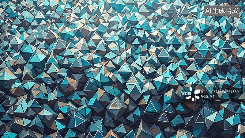 【AI数字艺术】3D立方体长方体圆柱体三角体等抽象几何立体背景图片素材