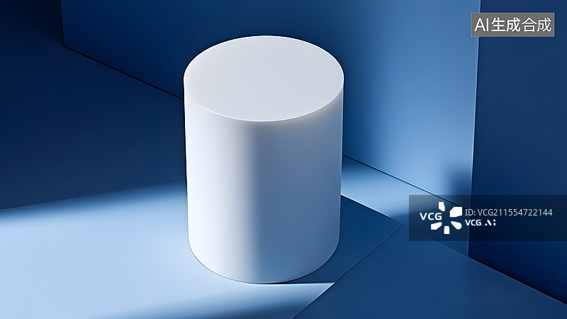 【AI数字艺术】3D立方体长方体圆柱体三角体等抽象几何立体背景图片素材