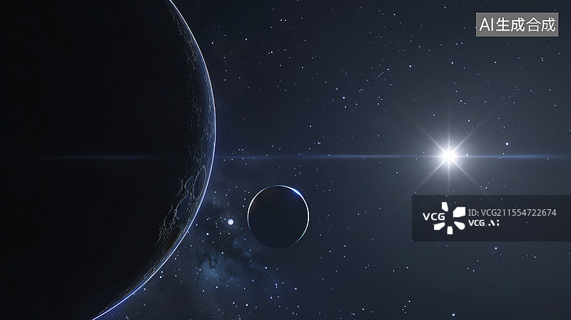 【AI数字艺术】宇宙外太空星球插画图片素材