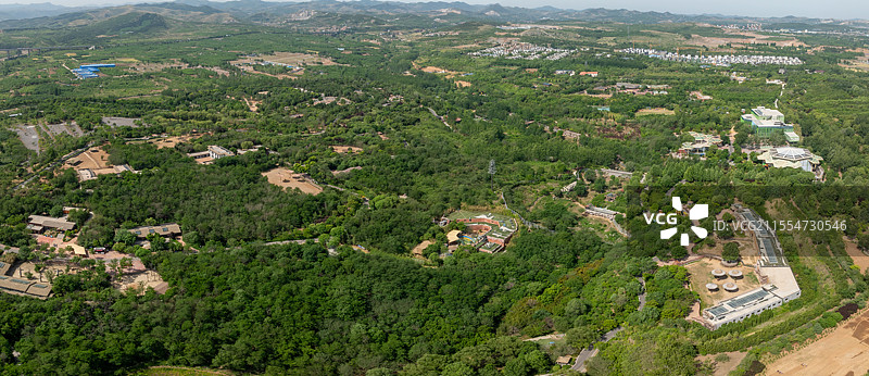 山东济南野生动物世界航拍图片素材