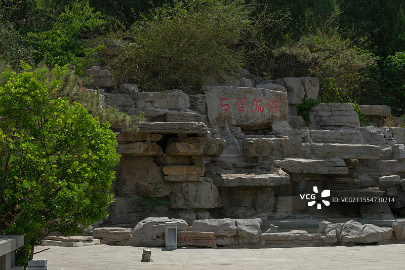 山东济南朱家峪旅游度假区石壁流淙图片素材