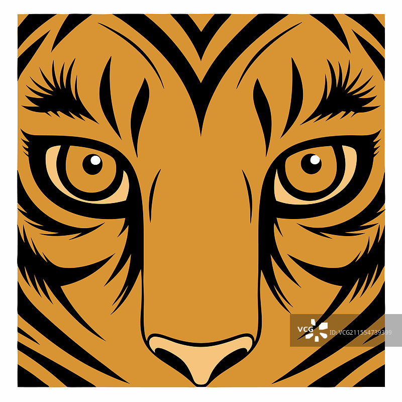 老虎眼睛艺术 野生动物设计 象征性老虎图片素材