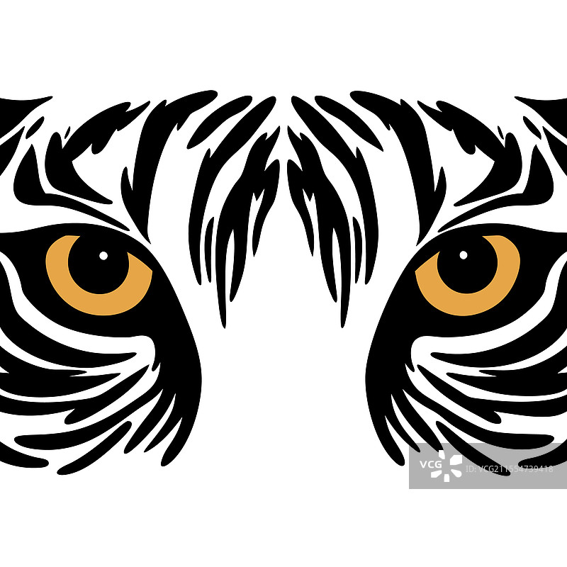 老虎眼睛艺术野生动物设计象征性老虎图片素材