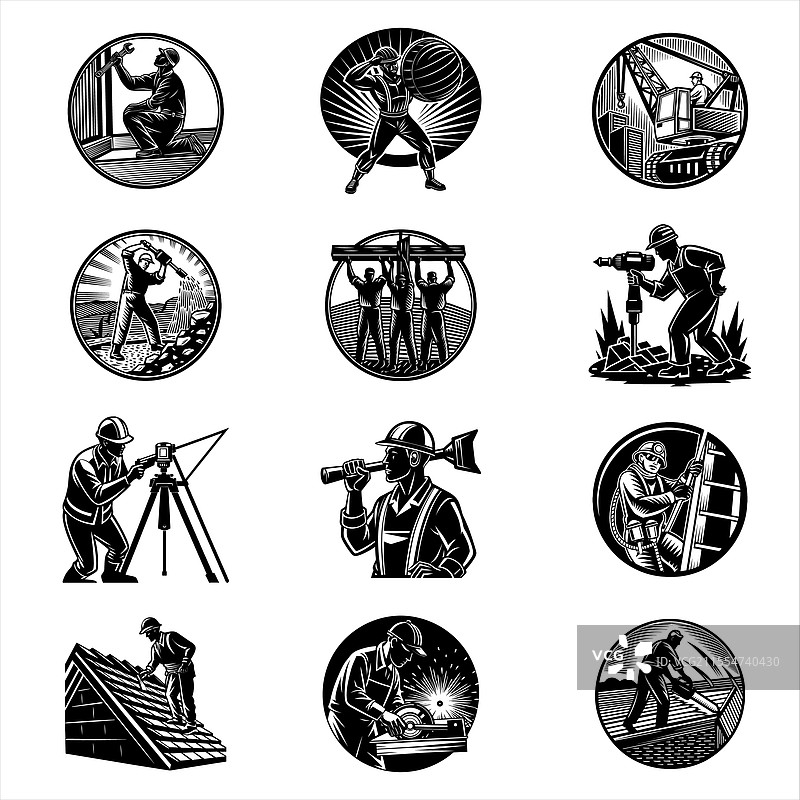 建筑工人图片素材