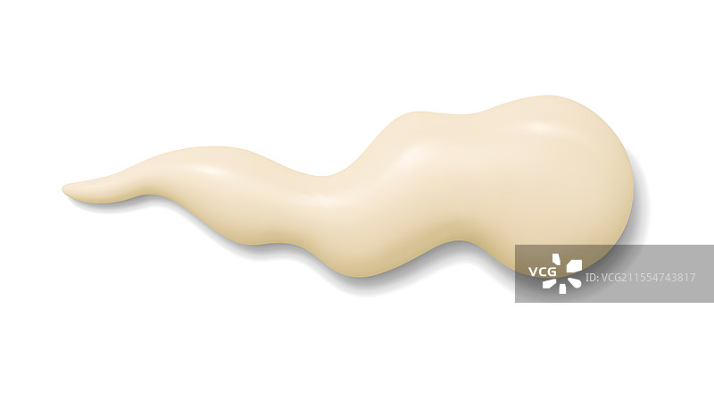 蛋黄酱酱料的污渍，奶油状的溢出一小团图片素材