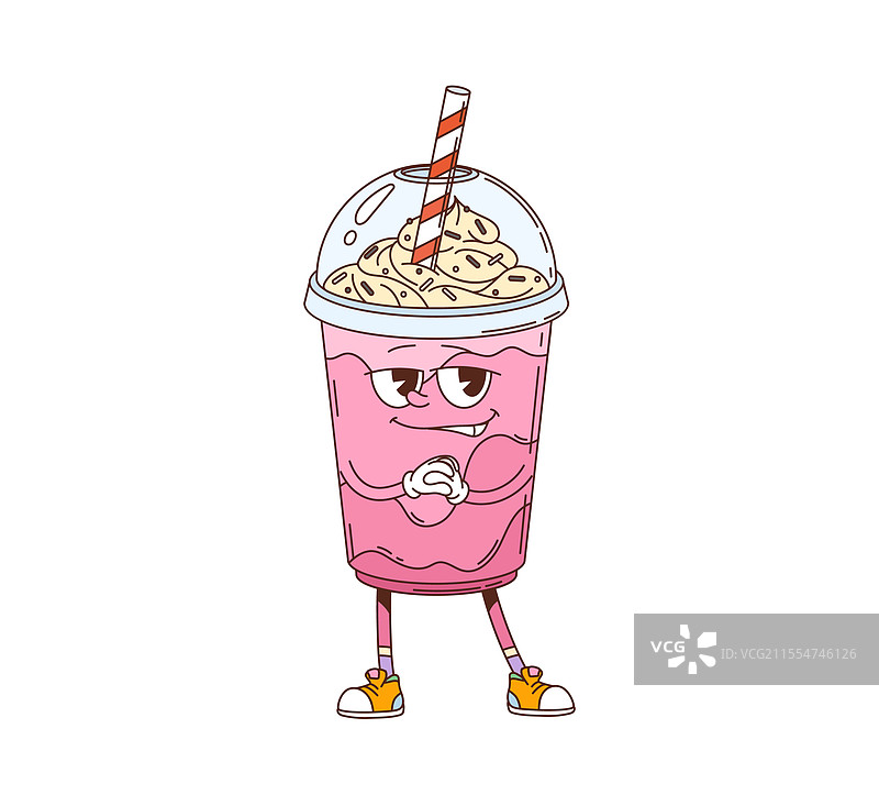 时髦的快餐冰沙饮品甜点角色图片素材