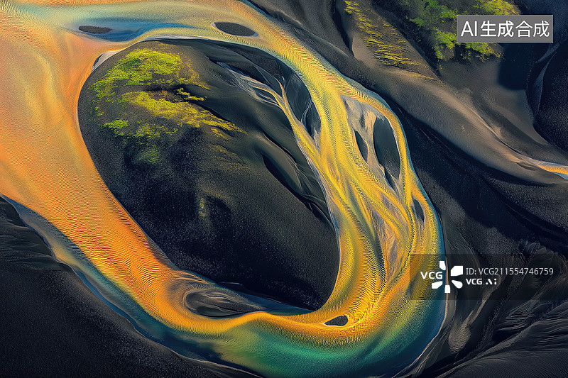 【AI数字艺术】冰岛河流图片素材